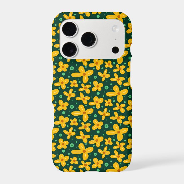 Small yellow flowers iphone case (Back)