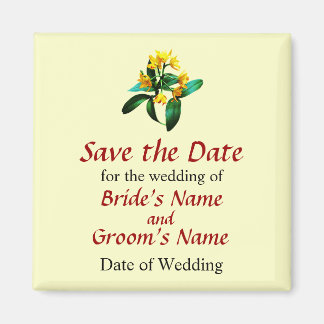 Small Yellow Orchids Magnet