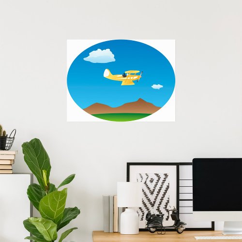 Small Yellow Plane Poster