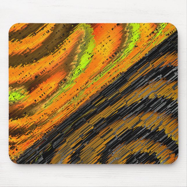 Small yellowish mosaic and deformed style mouse pad (Front)