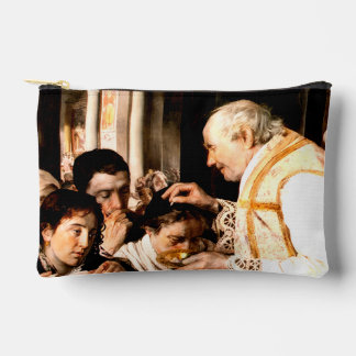 Small zippered pouch with Holy Communion Image
