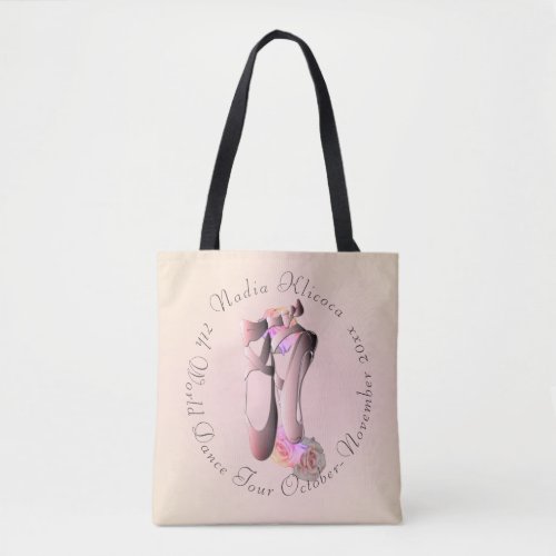 Smaller Ballerina Toe Shoe Dance Troupe Tote