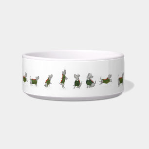 Smaller ceramic dog bowl featuring Ty