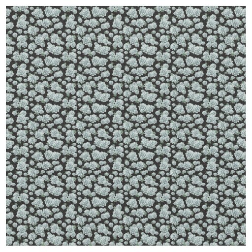 Smaller Repeat Pattern of Succulents on Black Fabric
