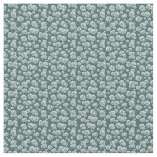 Smaller Repeat Pattern Succulents on Pine-Green Fabric