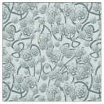 Smaller Repeat Pattern Succulents on Pine-Green Fabric