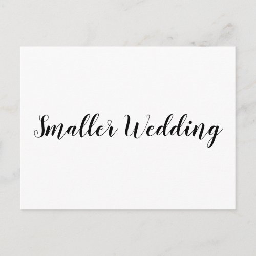 Smaller Wedding Elegant Simple Announcement 