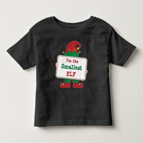 Smallest Elf  Personalized Christmas Elf T_Shirt