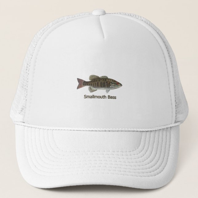 Smallmouth Bass Art (titled) Trucker Hat (Front)