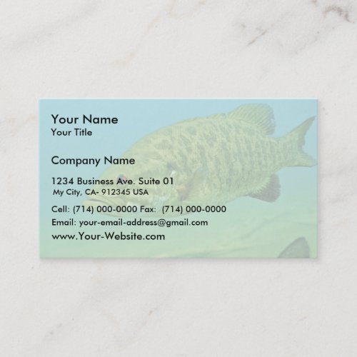 Smallmouth Bass Business Card Templates
