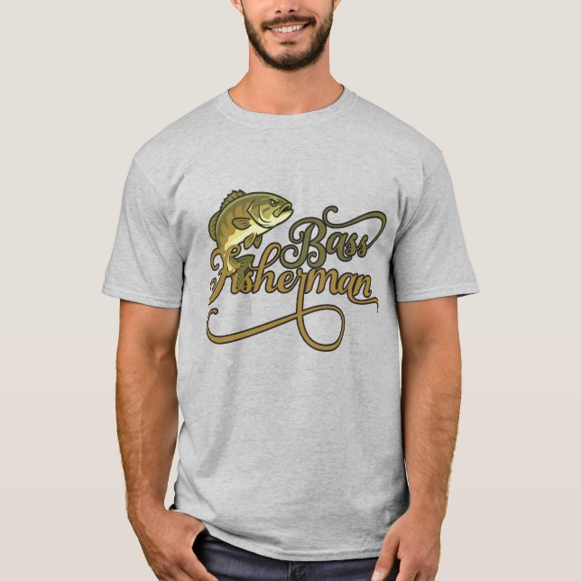 Smallmouth Bass Fisherman  T-Shirt (Front)