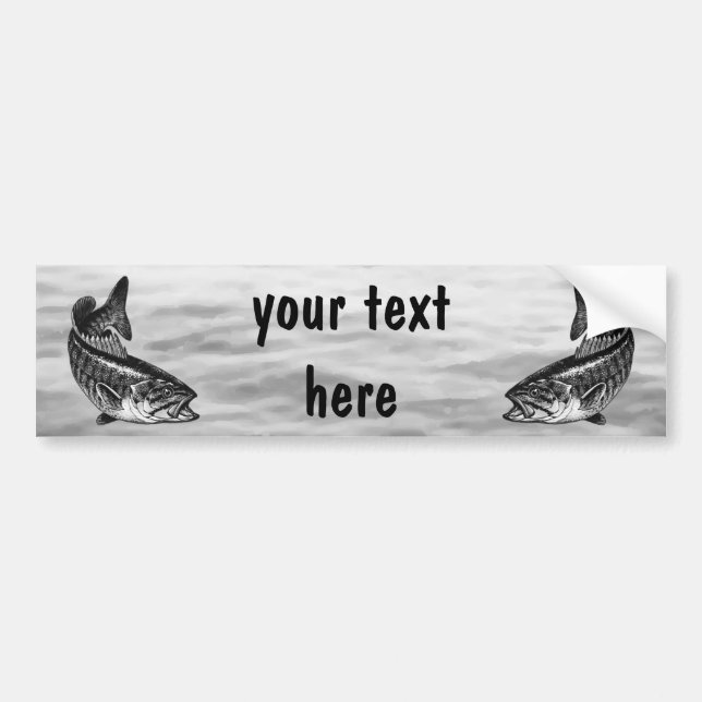 Smallmouth Bass Fishing Bumper Sticker (Front)