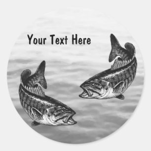 Smallmouth Bass Fishing Classic Round Sticker
