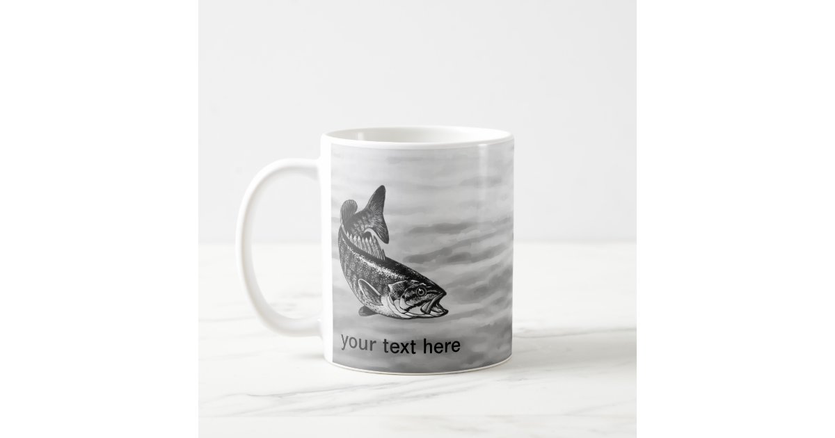 Bass Fishing Mug, Kiss My Bass Coffee Cup, Mugs for Fishing, Gifts