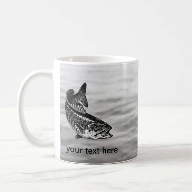 Smallmouth Bass Fishing Coffee Mug (Left)