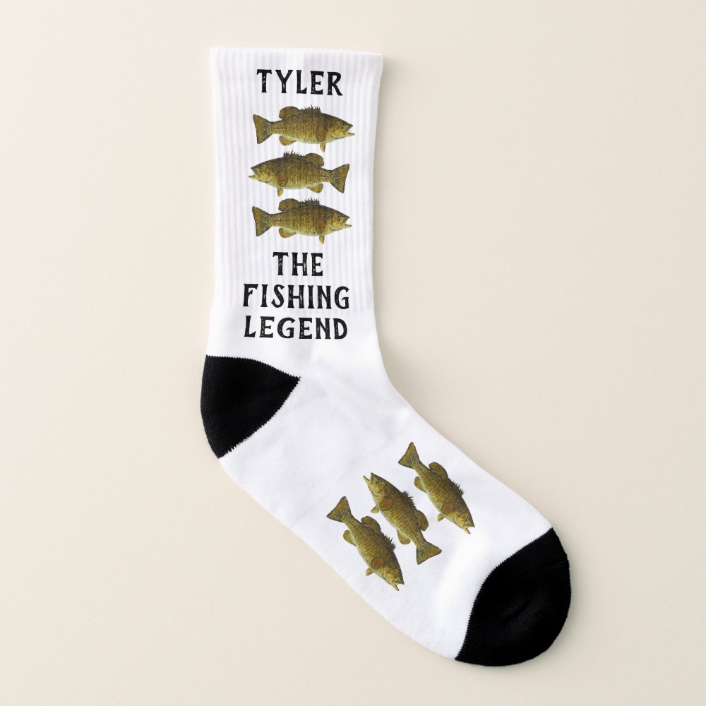 Discover Smallmouth Bass Fishing The Legend Name Funny Socks