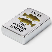 Largemouth Bass Fishing The Legend Name Funny Zippo Lighter