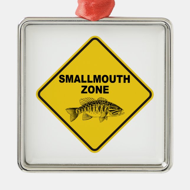 Smallmouth Zone Metal Ornament (Front)