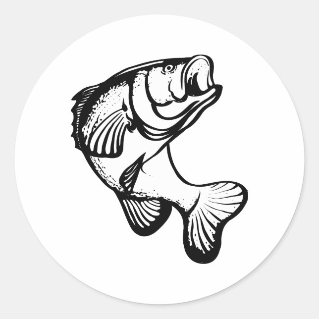 Smallmouthed Bass Classic Round Sticker (Front)