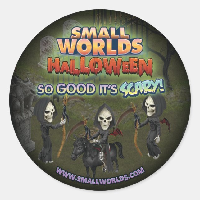 SmallWorlds Halloween Grim Reaper Stickers (Front)