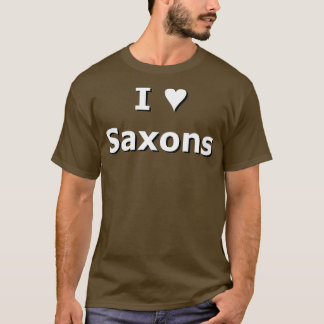 SMandH 1028 I Love Heart Saxons T-Shirt