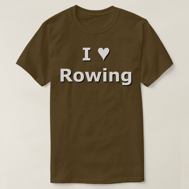 SMandH 1131 I Love Heart Rowing T-Shirt (Design Front)