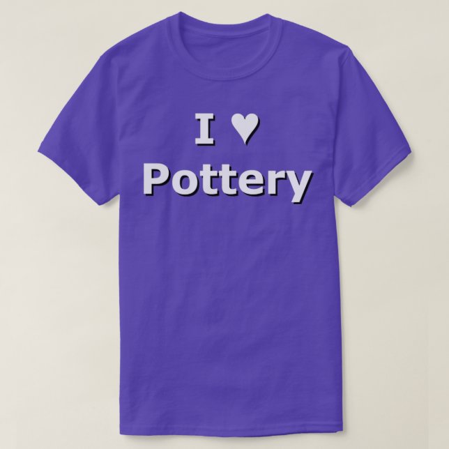 SMandH 1173 I Love Heart Pottery T-Shirt (Design Front)