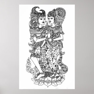 smara ratih wayang puppets poster
