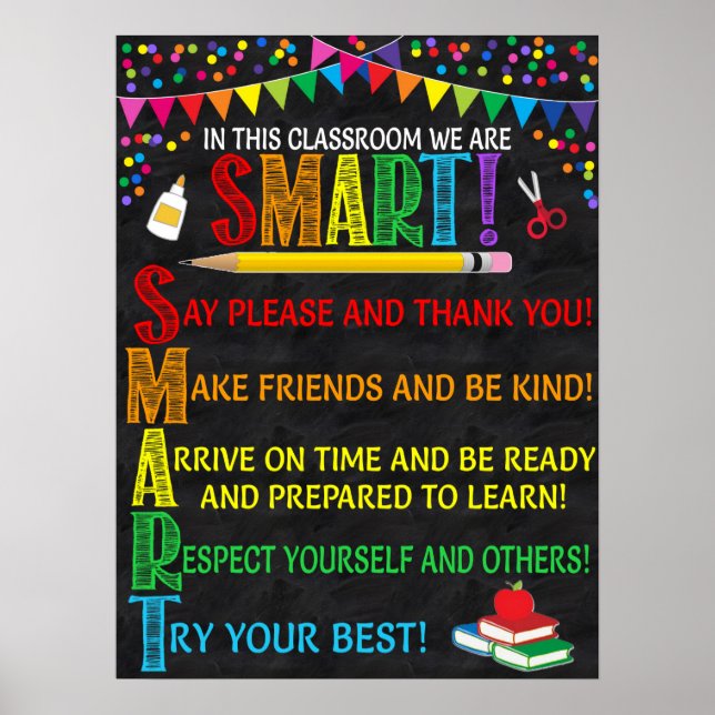 SMART Acronym Classroom Poster (Front)