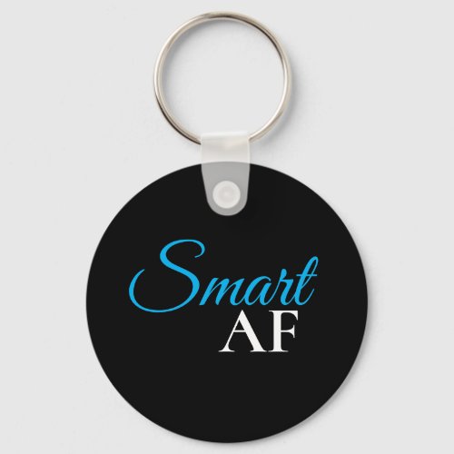 Smart AF Blue Expression Statement Keychain
