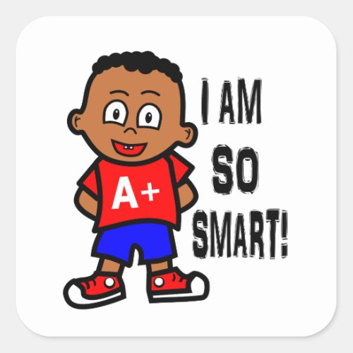 Smart African American Boy Stickers