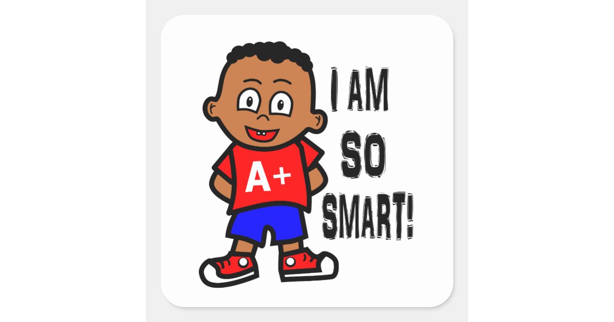 Smart African American Boy Stickers Smart African American Boy Stickers