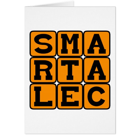 Smart Alec, Wise Acre Cards (Front)