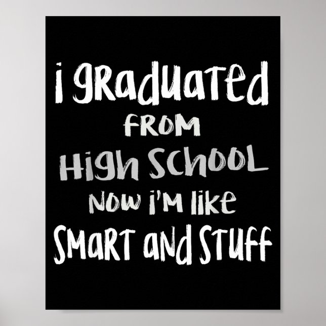 Smart &amp; stuff class of 2024 funny high school poster (Front)