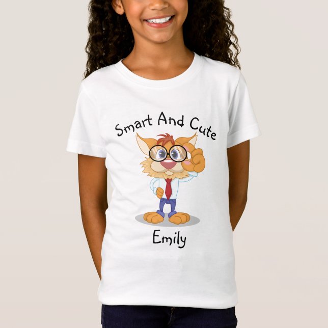 Smart and Cute Cat T-Shirt (Front)