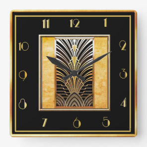 Smart Art Deco Square Wall Clock