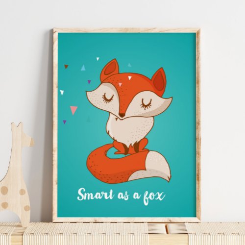 Smart As A Fox Wall Print  Fox Wall Print