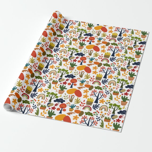 Smart beautiful multi pattern  wrapping paper (Unrolled)