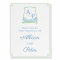 Smart Blue Green White Crest Wedding Welcome Sign