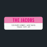 SMART Bold minimal simple type girly bright pink Label<br><div class="desc">by kat massard >>> WWW.SIMPLYSWEETPAPERIE.COM <<< Setup as a template it is easy to customize with your own text - make it yours! - - - - - - - - - - - - - - - - - - - - - - - - - Love the design...</div>