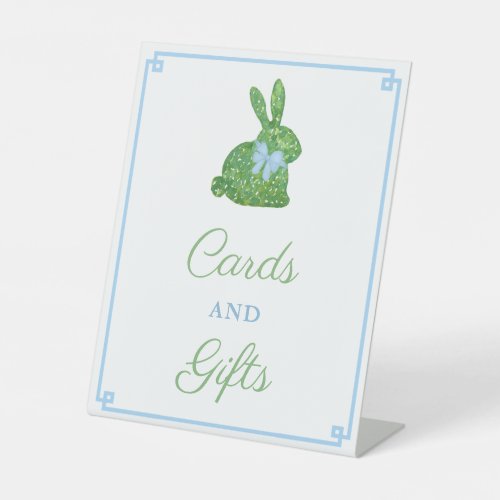 Smart Boxwood Bunny Baby Shower Cards And Gifts Pedestal Sign