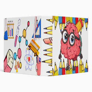 Smart Brain School Binder Cute Motivational Folder