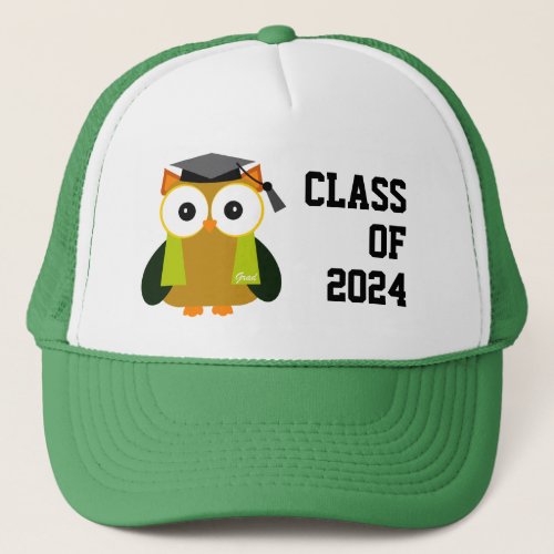 Smart Brown Owl Graduate Class of 2024 Trucker Hat