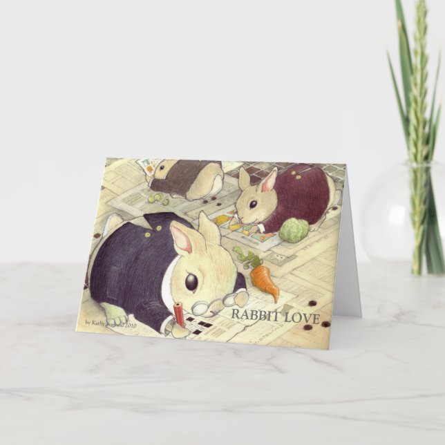 SMART BUNNIES by Kathy Borla... Holiday Card (Front)