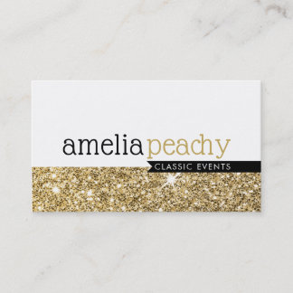 SMART BUSINESS CARD classy glamorous gold glitter