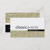 SMART BUSINESS CARD simple glittery effect gold (Front/Back)