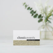 SMART BUSINESS CARD simple glittery effect gold (Standing Front)