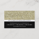 SMART BUSINESS CARD simple glittery effect gold (Back)