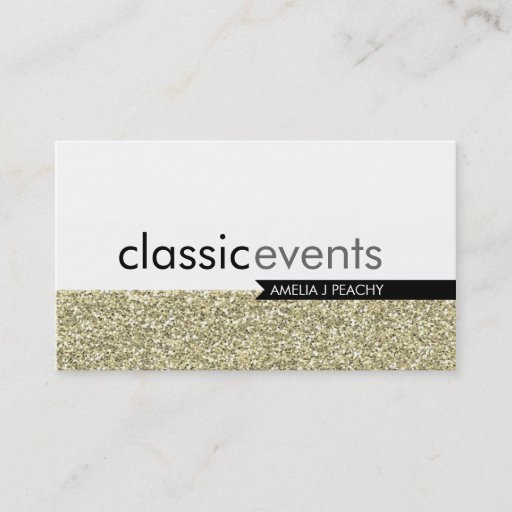 Customizable SMART BUSINESS CARD simple glittery effect gold