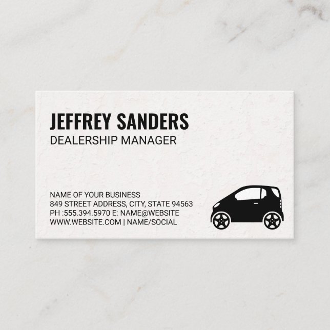 Smart Car Icon Business Card (Front)